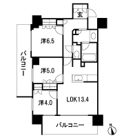 Floor: 3LDK, occupied area: 67.05 sq m