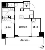 Floor: 2LDK, occupied area: 54.75 sq m