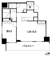 Floor: 1LDK, occupied area: 54.75 sq m