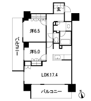 Floor: 2LDK, occupied area: 67.05 sq m