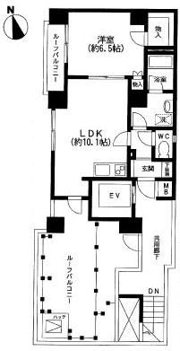 Floor plan. 1LDK, Price 37,800,000 yen, Occupied area 40.95 sq m