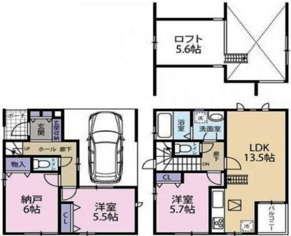 Floor plan. 36 million yen, 3LDK, Land area 65.03 sq m , Building area 89.87 sq m