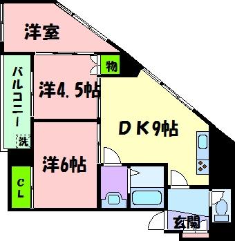 Floor plan. 3DK, Price 23.8 million yen, Occupied area 52.02 sq m