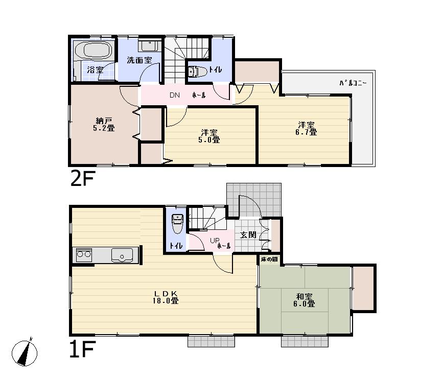 Floor plan. 36,800,000 yen, 3LDK + S (storeroom), Land area 82.73 sq m , Building area 96.05 sq m