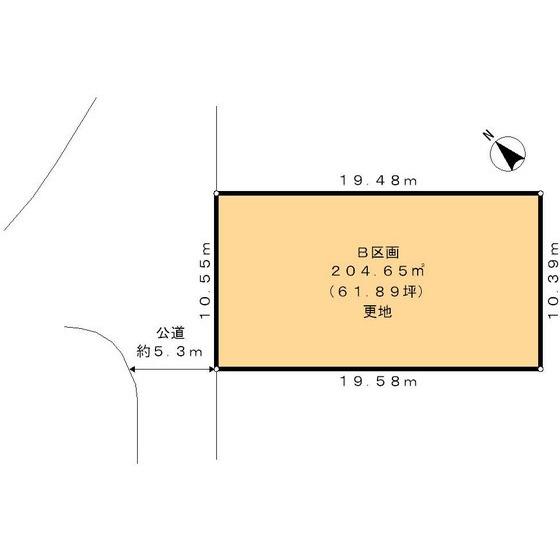Compartment figure. Land price 41.4 million yen, Land area 204.65 sq m land plots