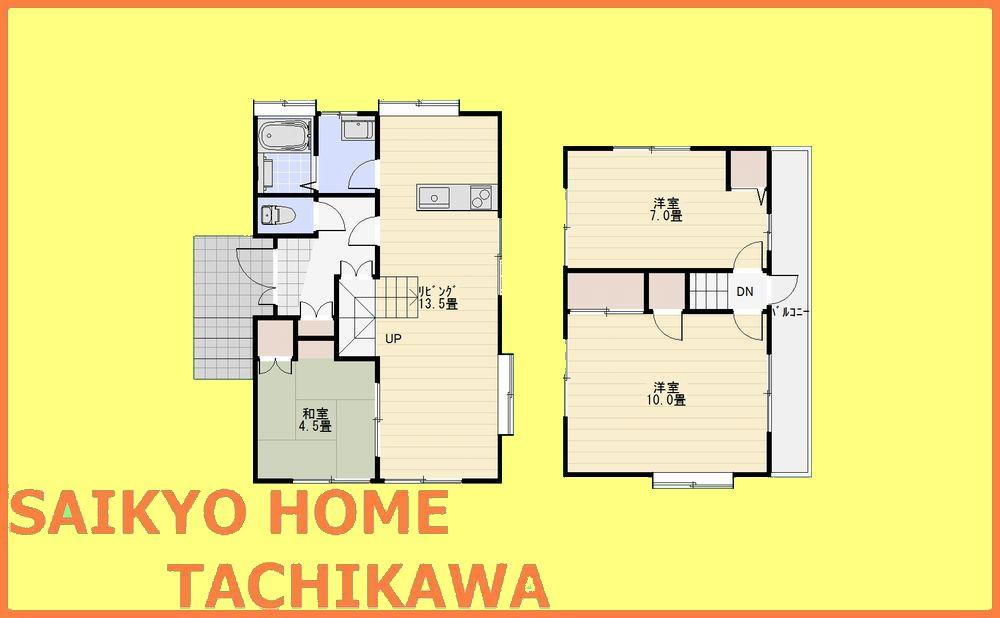 Floor plan. 22,800,000 yen, 3LDK, Land area 124.42 sq m , Building area 84.45 sq m