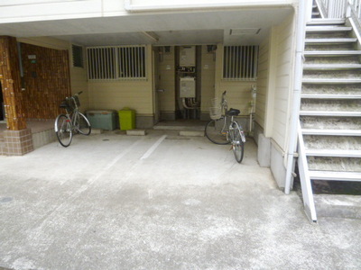 Parking lot. First floor parking