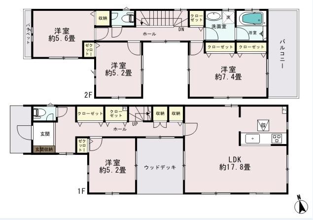 Floor plan. 46,800,000 yen, 4LDK, Land area 146.23 sq m , Building area 108.27 sq m floor plan