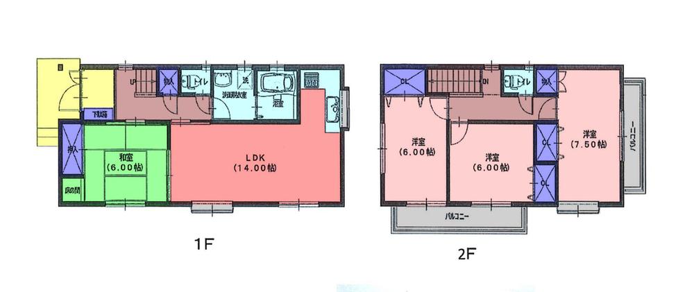 Floor plan. 33,800,000 yen, 4LDK, Land area 107.97 sq m , Building area 97.71 sq m
