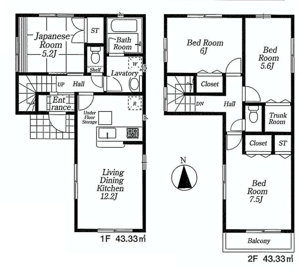 Floor plan. Price 31,800,000 yen, 4LDK, Land area 100.67 sq m , Building area 86.66 sq m