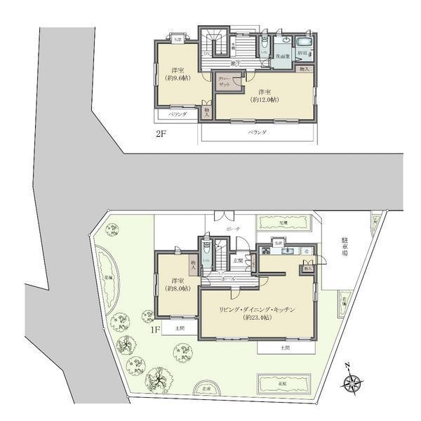 Floor plan. 52,800,000 yen, 3LDK, Land area 197.82 sq m , Building area 130.16 sq m