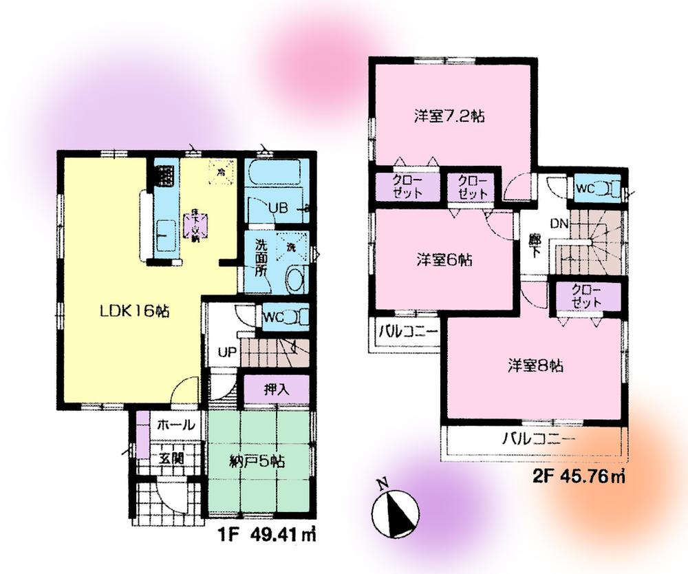 Floor plan. (1 Building), Price 40,800,000 yen, 3LDK+S, Land area 116.04 sq m , Building area 95.17 sq m