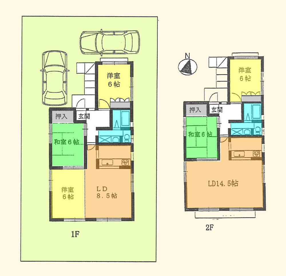 Floor plan. 36.5 million yen, 5LDDKK, Land area 163.03 sq m , Building area 124.2 sq m