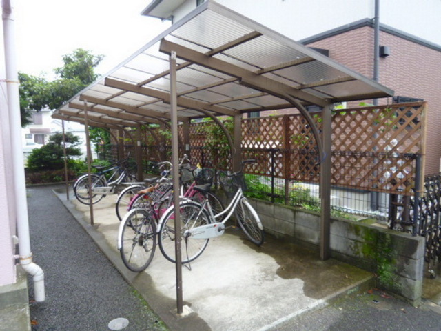 Other common areas. Happy Covered bicycle parking