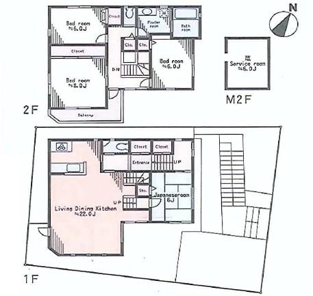 Floor plan. 54,800,000 yen, 4LDK, Land area 166.26 sq m , Building area 144.41 sq m