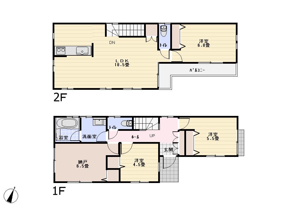 Floor plan. 35,800,000 yen, 3LDK + S (storeroom), Land area 82.73 sq m , Building area 96.04 sq m