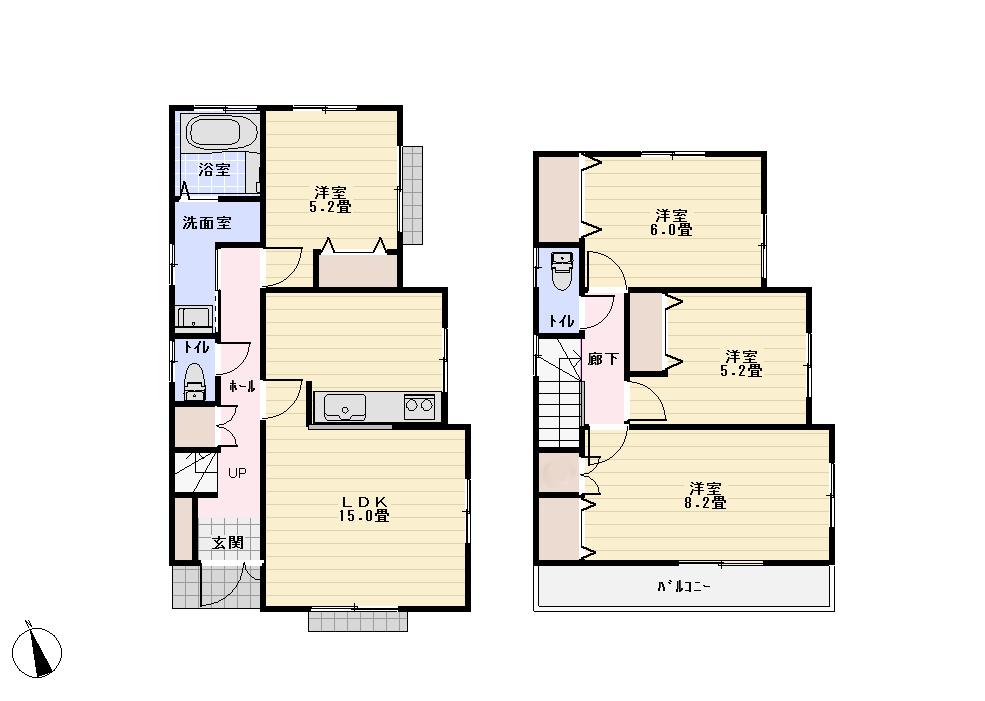 Floor plan. 33,800,000 yen, 4LDK, Land area 110.26 sq m , Building area 94.81 sq m