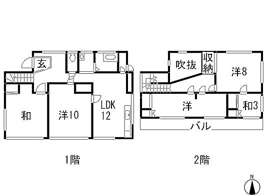 Floor plan. 24,800,000 yen, 5LDK, Land area 184.86 sq m , Building area 125.19 sq m floor plan