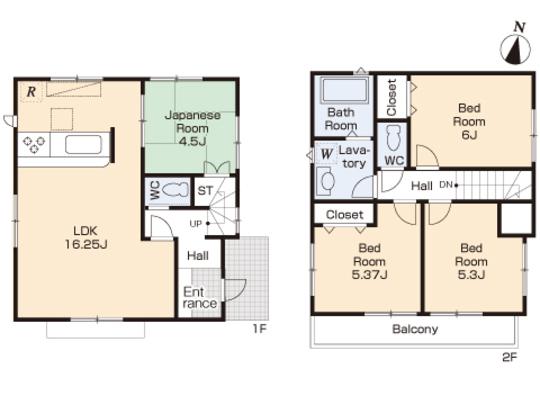 Floor plan. 36,800,000 yen, 4LDK, Land area 105.05 sq m , Building area 83.52 sq m floor plan