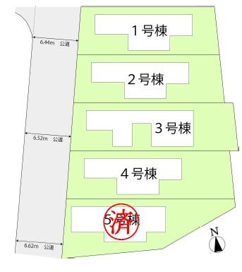 Compartment figure. 45,800,000 yen, 4LDK, Land area 129.85 sq m , Building area 102.88 sq m all five buildings site!