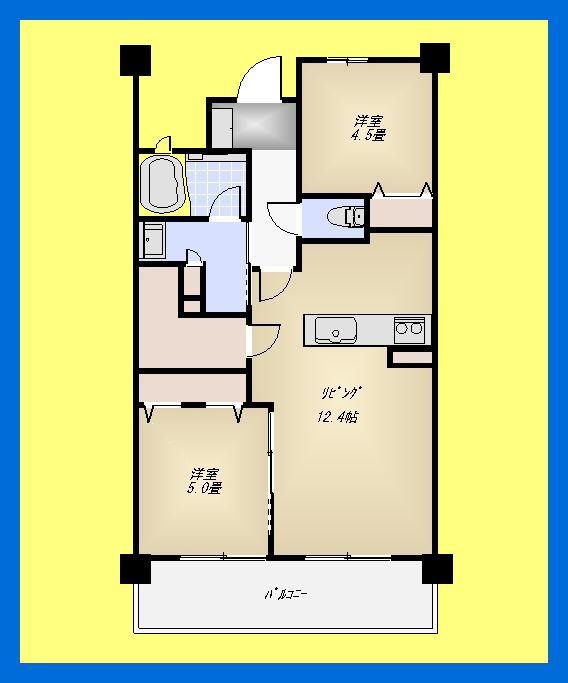 Floor plan. 2LDK + S (storeroom), Price 24,800,000 yen, Occupied area 53.36 sq m , Balcony area 11.4 sq m