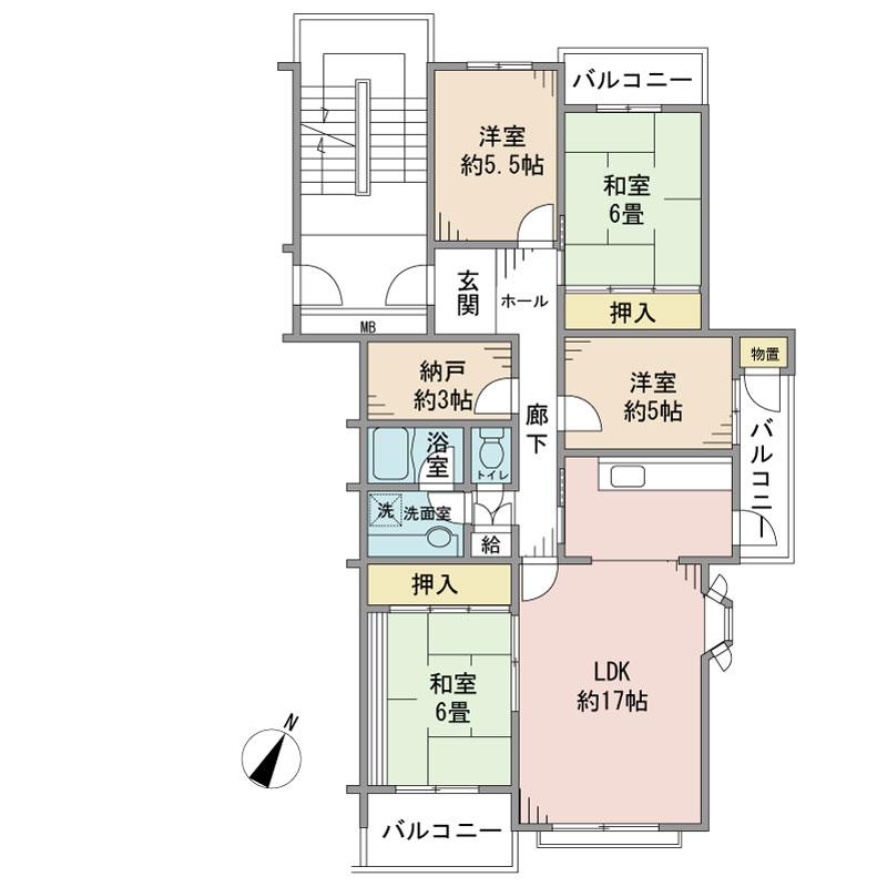 Floor plan. 4LDK + S (storeroom), Price 21.5 million yen, Occupied area 98.82 sq m , Balcony area 13.98 sq m