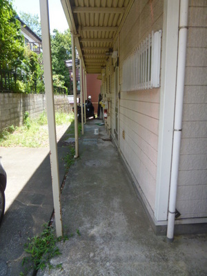 Entrance. Building hallway