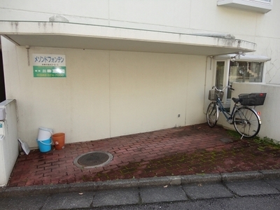 Entrance. Bicycle-parking space