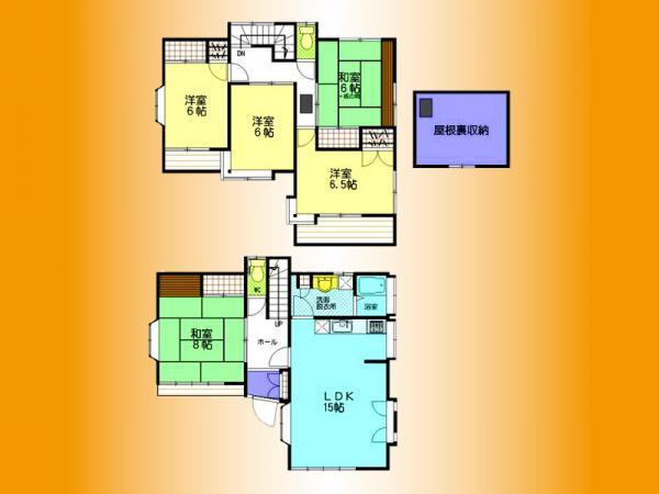 Floor plan. 29,800,000 yen, 5LDK, Land area 165.59 sq m , Building area 121.12 sq m