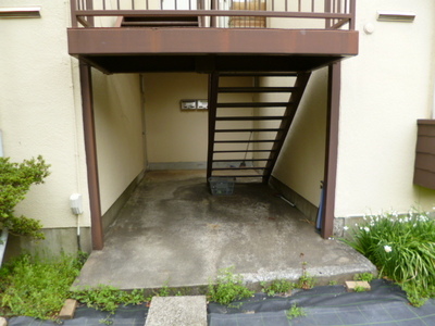Entrance. Medium stairs