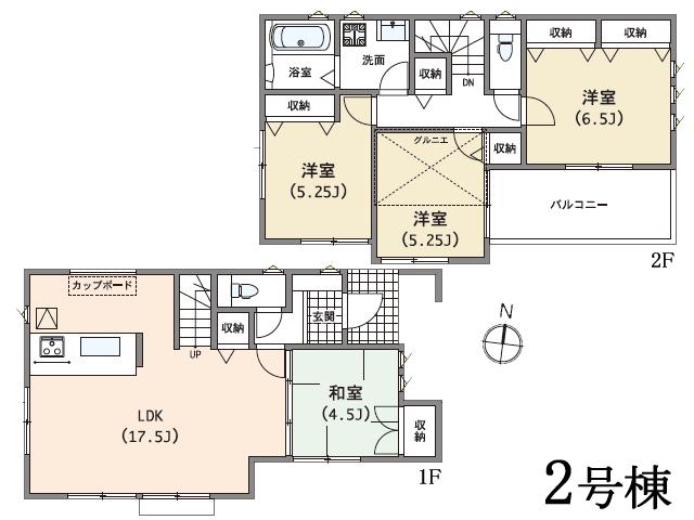Floor plan. 36,300,000 yen, 4LDK, Land area 90.1 sq m , Building area 92.54 sq m Tama Wada Building 2 Floor plan