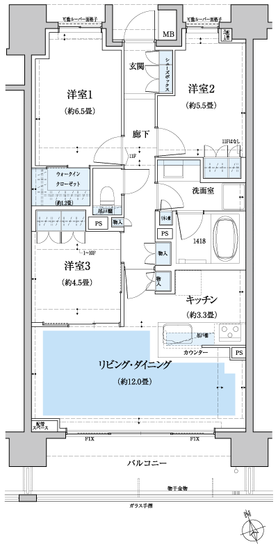 Floor: 3LDK + WIC, the occupied area: 72.08 sq m, Price: 36,780,000 yen ・ 40,980,000 yen, now on sale