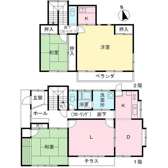 Floor plan. 22,800,000 yen, 4LDK, Land area 181.41 sq m , Building area 123.52 sq m