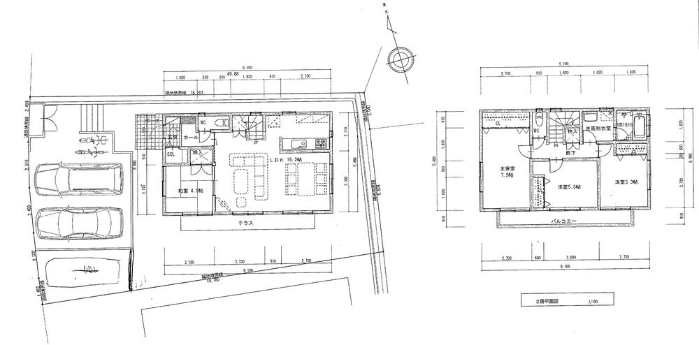 Floor plan. 58,800,000 yen, 4LDK, Land area 189.97 sq m , 4LDK of there building area 99.36 sq m Japanese-style room