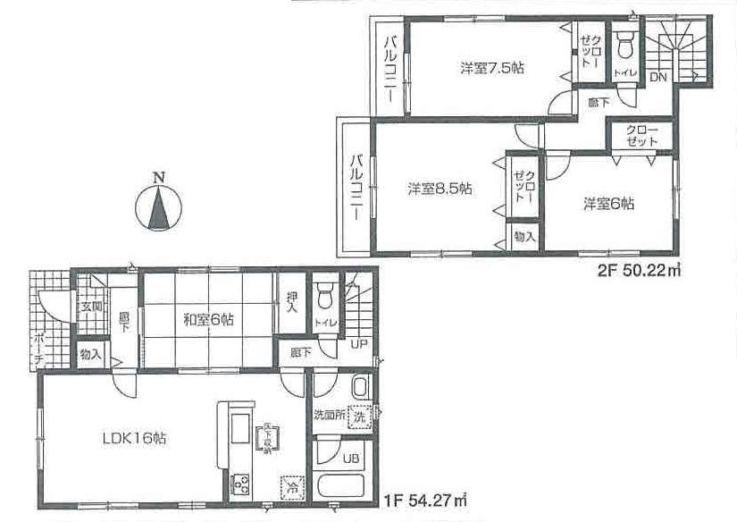 Floor plan. (4 Building), Price 37,800,000 yen, 4LDK, Land area 138.63 sq m , Building area 104.49 sq m