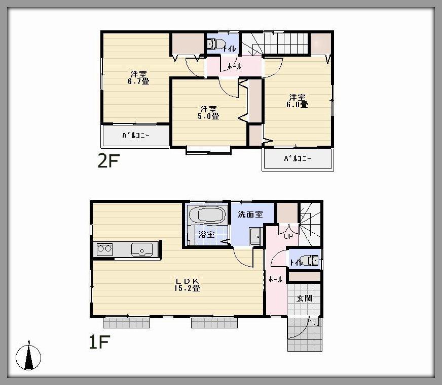 Floor plan. 42,800,000 yen, 3LDK, Land area 122.67 sq m , Building area 80.32 sq m floor plan