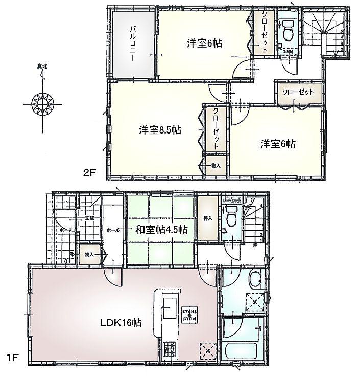 Floor plan. (5 Building), Price 36,800,000 yen, 4LDK, Land area 138.88 sq m , Building area 99.63 sq m