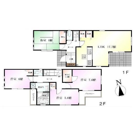 Floor plan. 46,300,000 yen, 4LDK, Land area 138.04 sq m , Building area 102.88 sq m