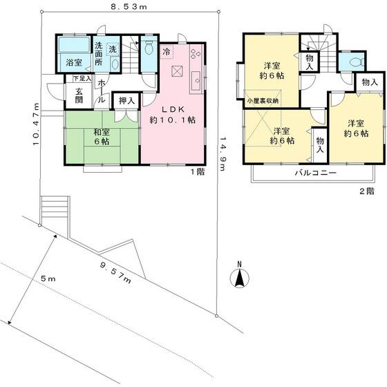 Floor plan. 28.8 million yen, 4LDK, Land area 108.2 sq m , Building area 83.83 sq m