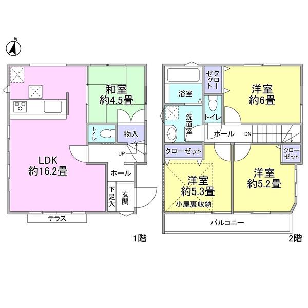 Floor plan. 36,800,000 yen, 4LDK, Land area 104.96 sq m , Building area 83.47 sq m