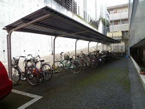Parking lot. There is also a Covered Bicycle Parking