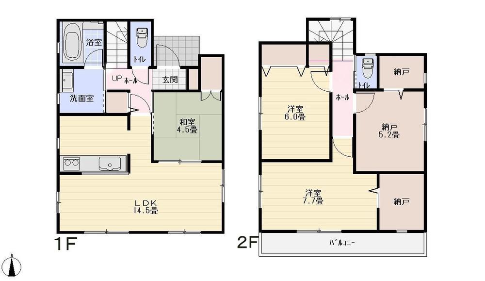 Floor plan. (6 Building), Price 35,800,000 yen, 3LDK+S, Land area 102.27 sq m , Building area 92.33 sq m