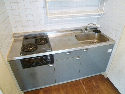 Kitchen. Two-burner gas stove is the kitchen