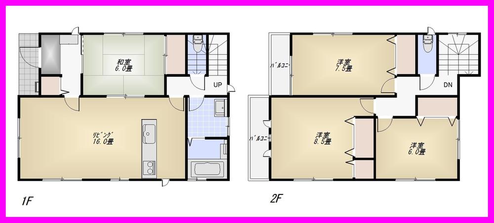 Floor plan. (4 Building), Price 37,800,000 yen, 4LDK, Land area 138.63 sq m , Building area 104.49 sq m
