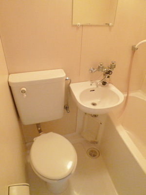Toilet. It is with a wash basin