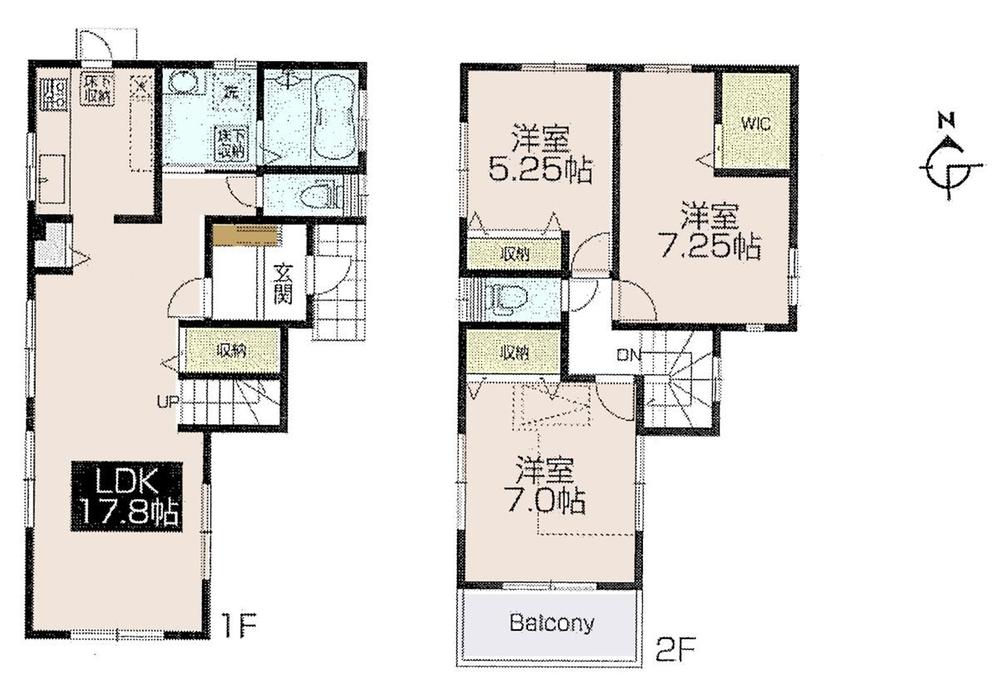 Floor plan. 39,800,000 yen, 3LDK, Land area 87 sq m , Building area 88.82 sq m floor plan