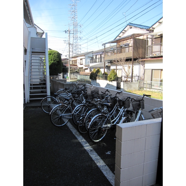 Other common areas. There bicycle parking lot