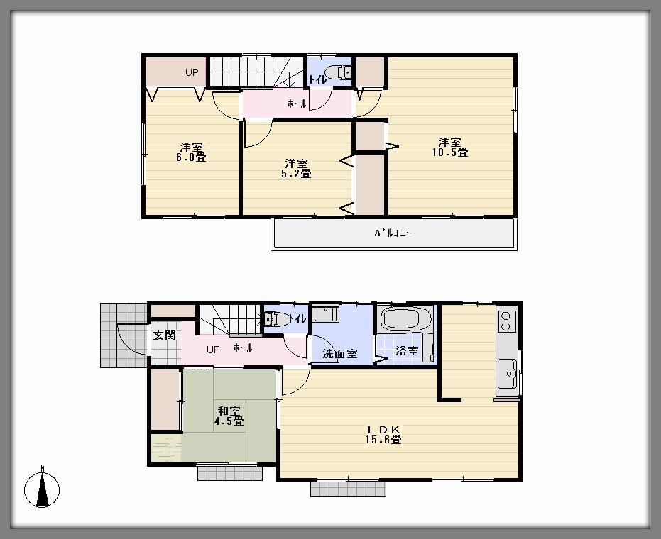 Floor plan. 34,800,000 yen, 4LDK, Land area 137.46 sq m , Building area 98.33 sq m