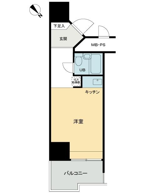 Floor plan. Price 9.5 million yen, Occupied area 19.26 sq m , Balcony area 3.78 sq m