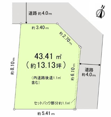 Compartment figure. 42,800,000 yen, 3LDK, Land area 43.42 sq m , Building area 67.07 sq m northeast × northwest corner lot